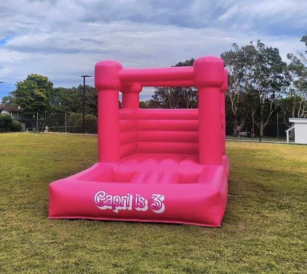 Barbie-pink & bouncing 💕 Capri is 3!